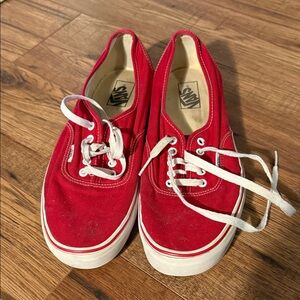 Vans Bold Red Canvas Shoes